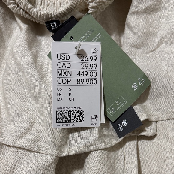 H&M Cream Ruffled Dress - Picture 2 of 3